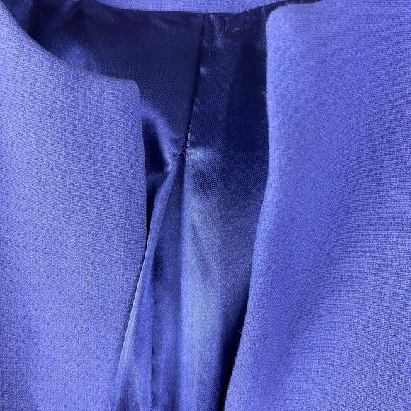 Patty Kim Kelly Jacket Womens Small Periwinkle Flutter Sleeve Open Front Classic - Picture 9 of 14